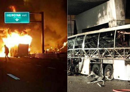Bus ungherese si incendia in A4, strage di ragazzi in gita: 16 morti. Professore ne salva molti, è ricoverato con ustioni