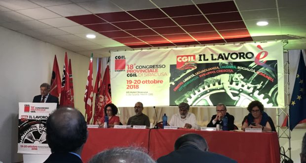 Confermato Alosi segretario generale della Cgil di Siracusa