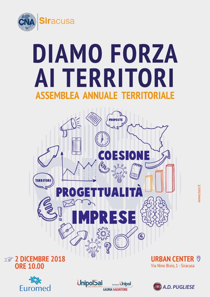 CNA Siracusa, domenica 2 dicembre l’appuntamento con l’assemblea annuale territorial