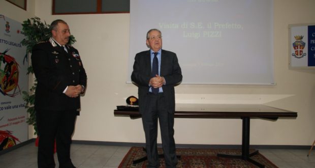 Il Prefetto di Siracusa Pizzi in visita al comando provinciale dei carabinieri