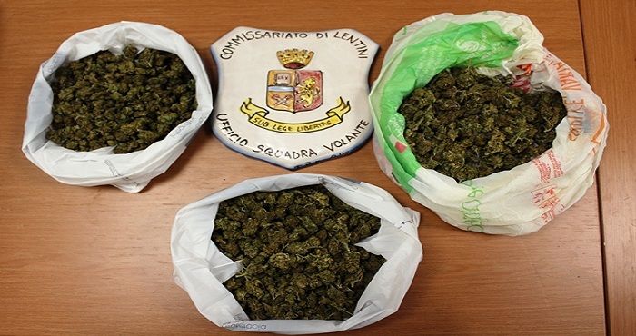 Lentini: occultata all’interno di un contatore dell’acqua 199 grammi di marijuana