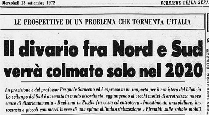 Economia. Quel divario tra Nord e Sud impossibile da colmare