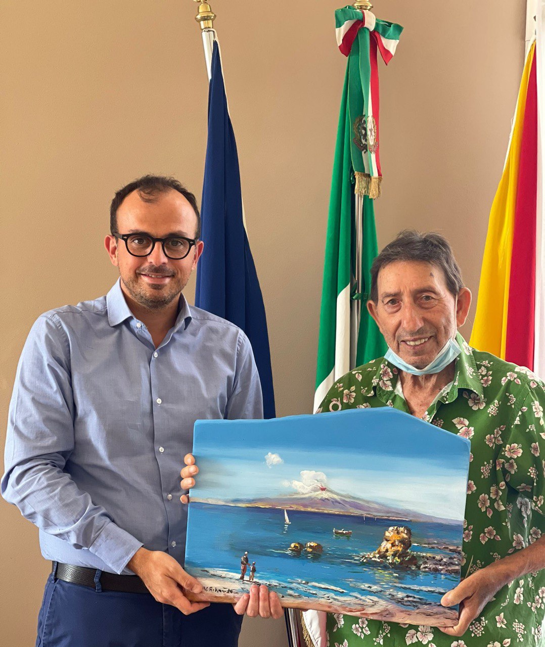 Melilli, il Sindaco Carta incontra l’artista Vittorio Rimbaudo