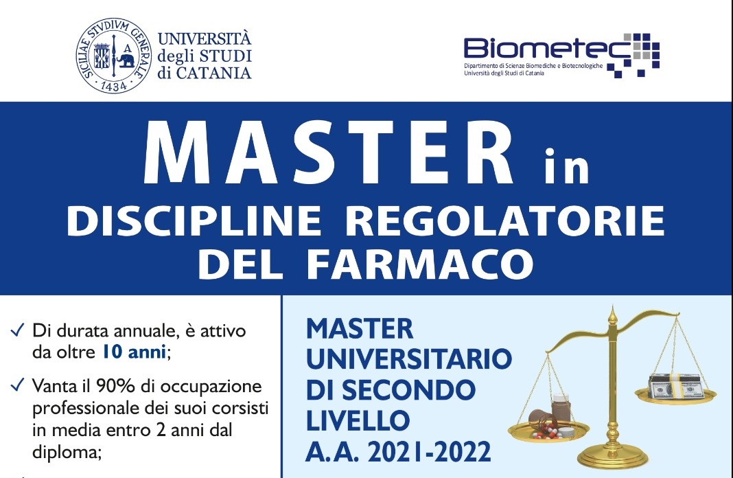 Nuove opportunità lavorative con i Master in Discipline Regolatorie del Farmaco e in Nutraceutica