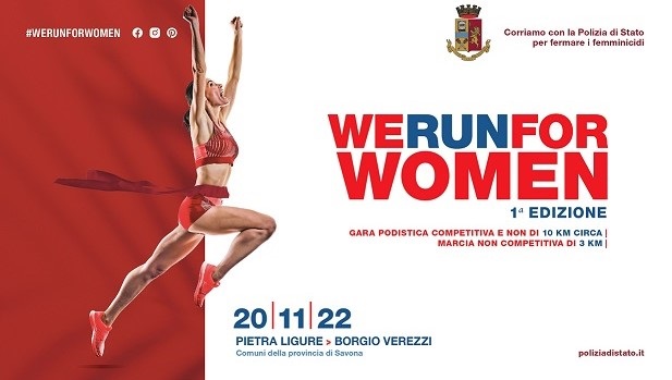 “We run for women” –Corriamo con la Polizia di Stato per fermare i femminicidi