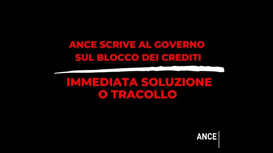 Blocco crediti, Ance: immediata soluzione o tracollo