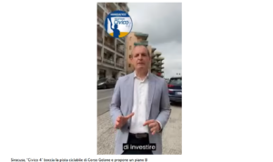 Siracusa, “Civico 4” boccia la pista ciclabile di Corso Gelone e propone un piano B