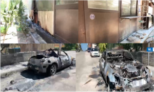 Priolo, tentano di appiccare il fuoco la pizzeria e poi incendiano un'auto