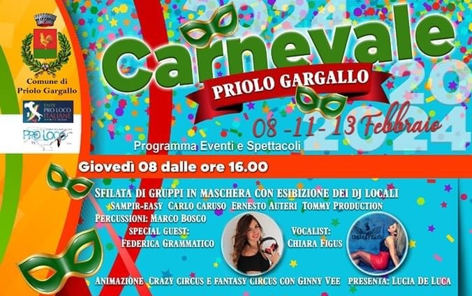 Carnevale priolese, oggi l’inizio