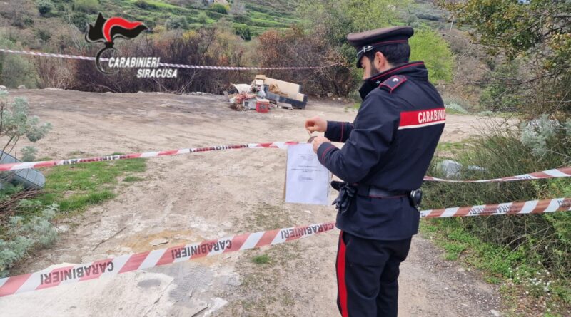 Ferla, sequestrata discarica abusiva: denunciate due persone
