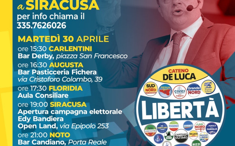 Europee. Sud chiama Nord presenta il progetto della Lista Libertà a Siracusa.
