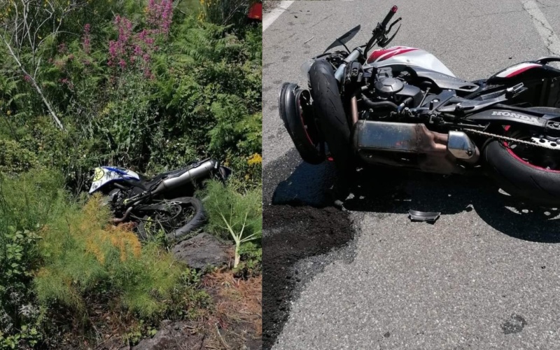 Linguaglossa: scontro fra due moto, due feriti