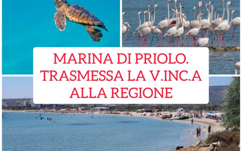 Marina di Priolo, trasmessa la V.INC.A alla regione