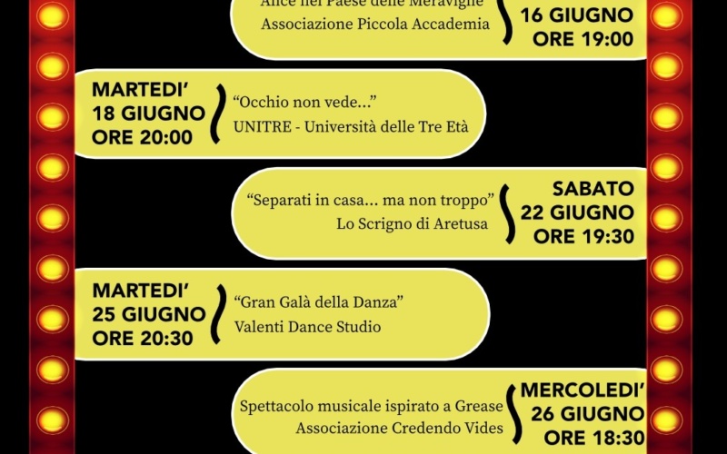 Ecco i prossimi eventi in programma al teatro di Priolo Gargallo: