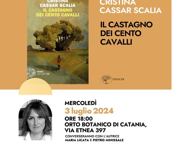 Orto botanico, si presenta “Il Castagno dei cento cavalli” di Cassar Scalia