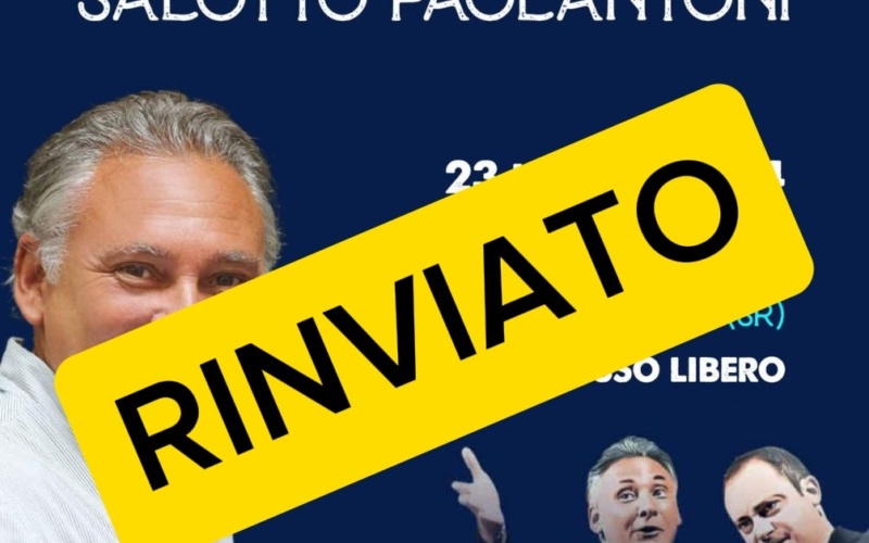 Rinviato spettacolo Francesco Paolantoni