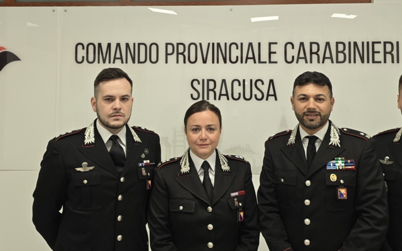 Siracusa, si sono insediati i nuovi ufficiali dei carabinieri