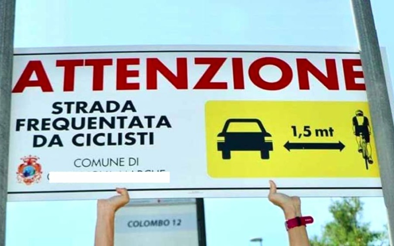Fondi comunali per la campagna legata al rispetto per i ciclisti