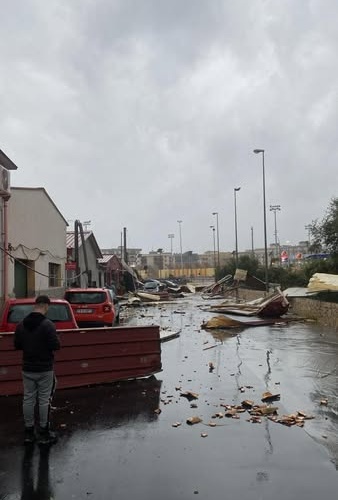 Augusta, il maltempo arreca danni