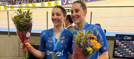 Ciclismo su pista, Europei : Fidanza e Guazzini 5 volte sul podio continentale