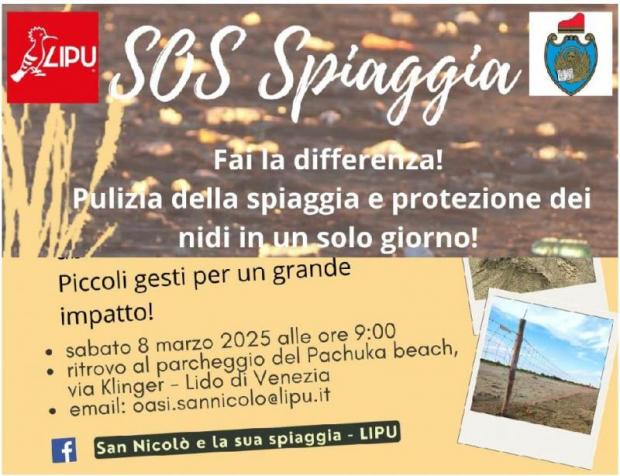 Venezia – Lipu: SOS spiaggia, fai la differenza alla spiaggia San Nicolò del Lido