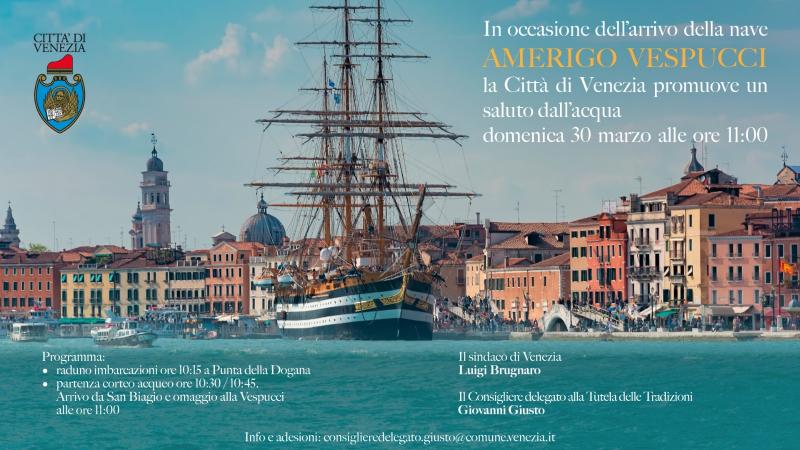 Venezia si prepara ad accogliere l’Amerigo Vespucci