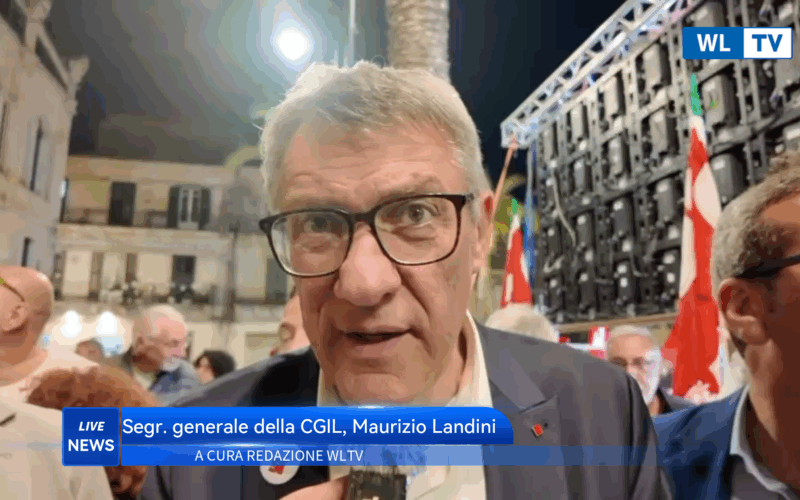 Modica, bagno di folla per Landini (L’intervista)