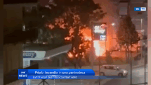 Priolo, incendio in una paninoteca
