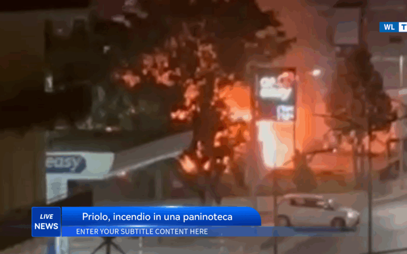 Priolo, incendio in una paninoteca (Video)