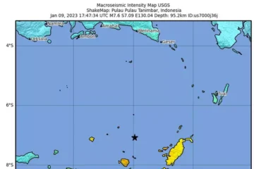 Terremoto di magnitudo 6.7 al largo Indonesia orientale,