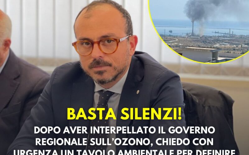 Ozono oltre soglia, Carta: “Confronto urgente con Versalis e Aziende del petrolchimico”