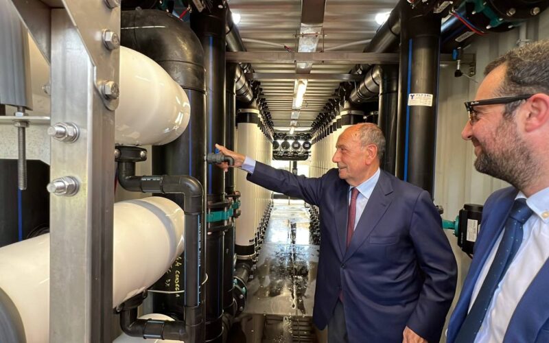 Sopralluogo di Schifani al dissalatore di Porto Empedocle