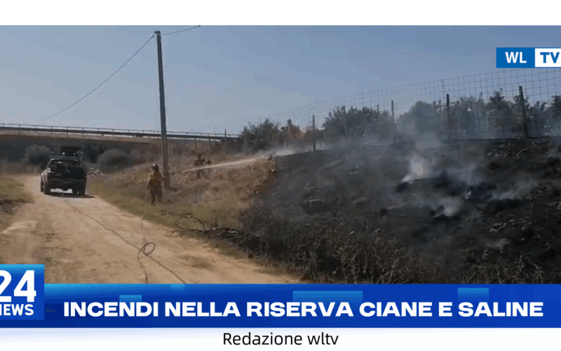 Incendi nella Riserva Ciane e Saline (Video)