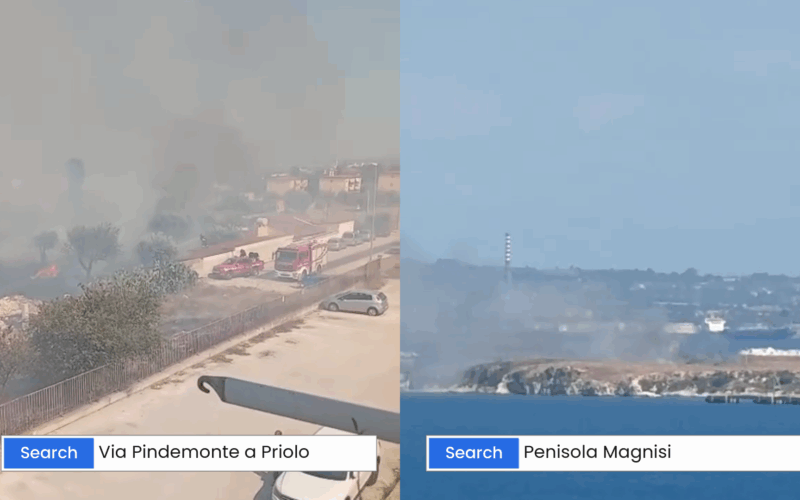 Incendio in via Pindemonte a Priolo (VIDEO)