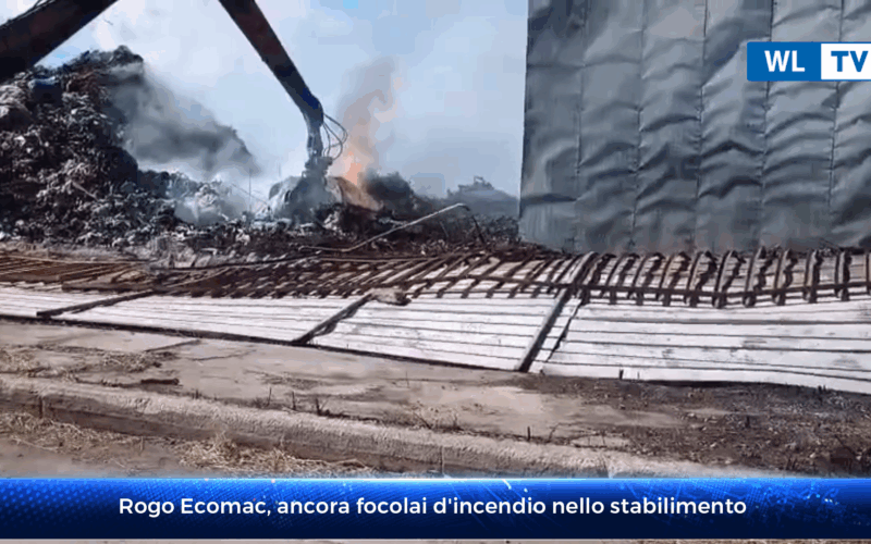 Rogo Ecomac, ancora focolai d’incendio nello stabilimento (VIDEO