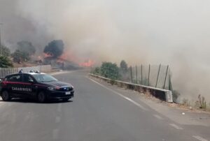 Belpasso, brucia il bosco di contrada Scagliola