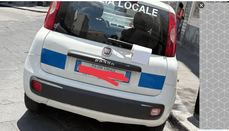 Catania, un vigile urbano multa…auto dei vigili urbani