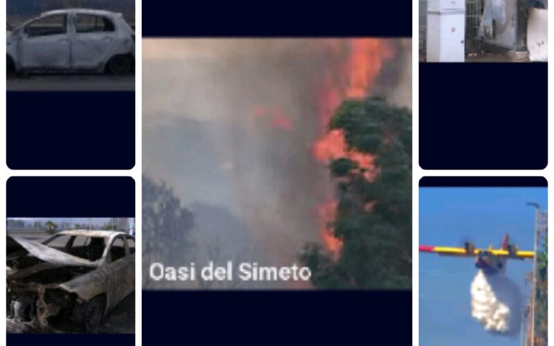 Catania –  incendi, torna agibile l’aeroporto, devastata l’oasi del Simeto, panico in un distributore