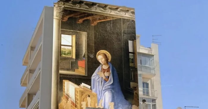 Siracusa, alla Borgata  il murales sull’ Annunciazione di Antonello da Messina